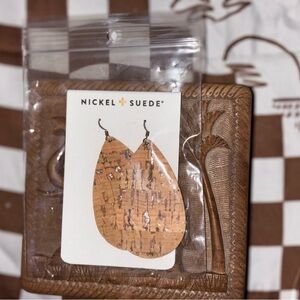 Nickel & Suede Cork Earrings